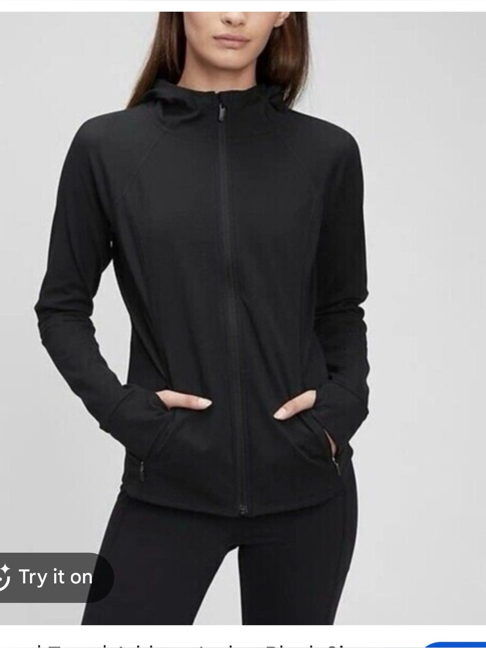 Athleta lightweight black training jacket - S